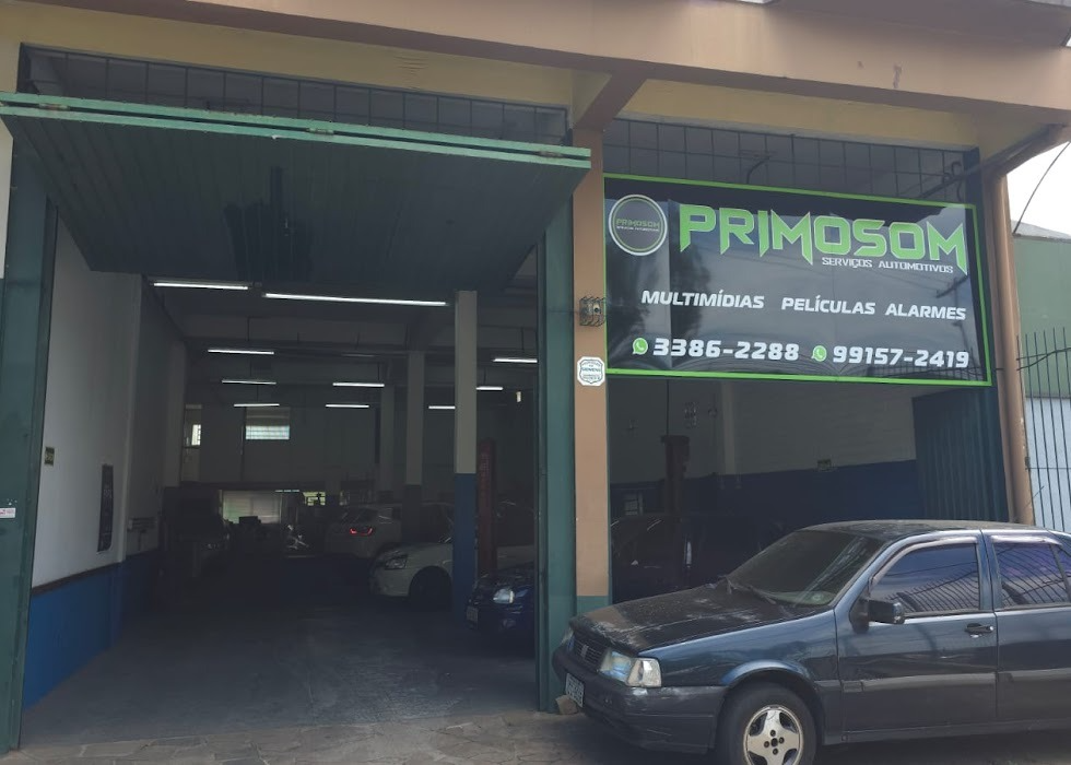 Fachada da loja PrimoSom Serviços Automotivos